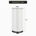 thumbnail image 2 of Ataucjin 8 Gallon Round Trash Can with Soft-Close Lid and Foot Pedal, Compact Kitchen Trash Can with Removable Liner Bucket, Stainless Steel Garbage Bin for Office, Bedroom, 2 of 7