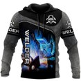 thumbnail image 3 of Sudadera con capucha con gráficos de soldador para hombre, moda personalizada, uniforme de soldador, sudaderas casuales con capucha, ropa de gran tamaño para hombre, 3 of 4
