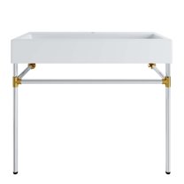 Sink Vanity Cabinet, Wall Mount, Silver White, Ceramic, Stainless, Modern Contemporary, Hotel Bedroom Bathroom Master Suite Guest