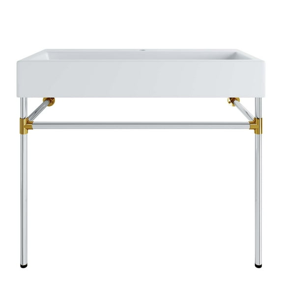 Sink Vanity Cabinet, Wall Mount, Silver White, Ceramic, Stainless, Modern Contemporary, Hotel Bedroom Bathroom Master Suite Guest