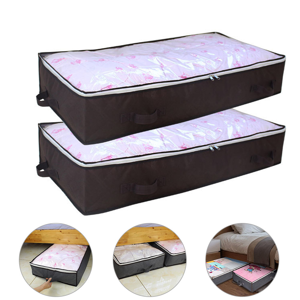 Cabina Home Underbed Storage Bag Organizer (2 Pack) Large Capacity