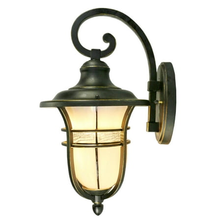 

Diva At Home 17.5 Black and Orange Inverted Bell Shape Outdoor Wall Sconce