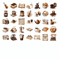 thumbnail image 4 of 35pcs-50pcs Retro Coffee Stationery Stickers Vintage Funny Sticker Pack for Laptop Fridge Guitar, 4 of 9