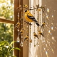 thumbnail image 2 of Graceful Hummingbird Wind Chime Goldfinch Bird Acrylic Wind Chime Suncatcher with Crystal Beads, Metal Hanging Decor for Garden Patio Window Indoor Outdoor Gift, 2 of 6