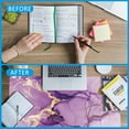 thumbnail image 7 of Mouse Pad,Purple Marble Desk Mat for Desktop,Desk Pad with Non-Slip Base and Stitched Edge,Extended Mousepad for Office and Home 35.4X15.7 Inch, 7 of 7