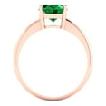 thumbnail image 4 of Clara Pucci 14K Rose Gold Solid Gold Emerald Solitaire Anniversary Ring for Women - 2 cttw Oval Cut, 4 of 7
