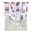 White, variant on Blue Red Ice Cream Tie Up Curtains for Window, Thermal Insulated Balloon Shade Adjustable Rod Pocket Curtains Valance Panels for Kitchen Bathroom Cafe 34 x 45 4th of July 250th Anniversary Vintage