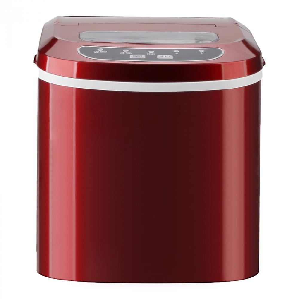 FOOING Ice Maker Machine Countertop,26Lbs/24H Portable Compact Ice Cube