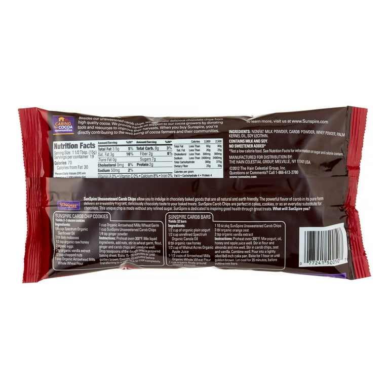 Carob Chips Nutrition Content Selling