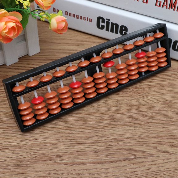 LOLIPPYY Kids Math Counters Abacus Educational Tool Plastic Brown 1 Piece for Home Learning and Collectors