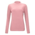 thumbnail image 5 of Fgnfyis Women Elegant Pullover Sweater Long Sleeve Solid Color Warm Top for Autumn Winter Pink XL, 5 of 5