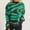 Green, variant on Uaswgudfs Women's Autumn/Winter High Neck Sweater: Abstract Pattern & Thick Knit, Relaxed Fit Long Sleeve