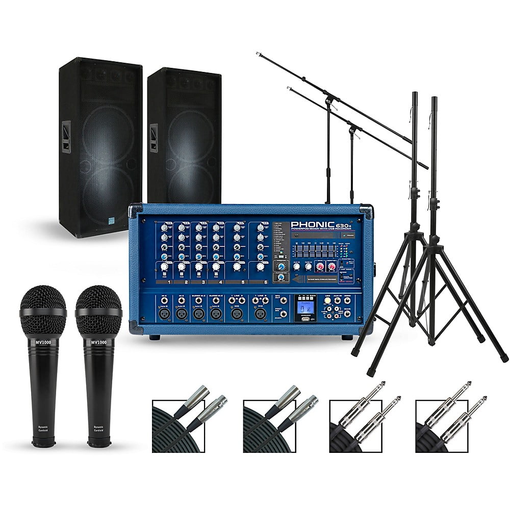 Phonic Complete PA Package with Powerpod 630R Plus Mixer and Gemini GSM