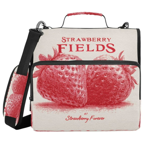 DIXRUYEE Zipper Binder trapper keeper Documents Organized Design Berry Fields Printed