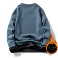 thumbnail image 4 of GigrtiJin Sweatshirts for Men Plus Size Thermal Warm Sweatshirt Pullover Thick Winter Solid Color Sweatshirts, 4 of 5