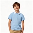 thumbnail image 4 of Bigetiay Toddler Kids Short Sleeve Polo Shirts Casual Summer T Shirt Tee Tops Clothes for Boys 6-7 Years, 4 of 5