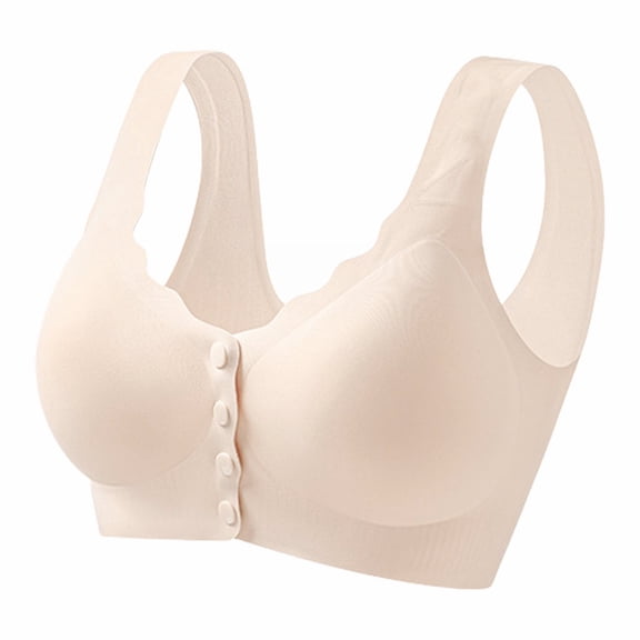 Plus size Bras for Women Front Closure Skin Friendly Comfort Bra For Seniors Wireless Bras