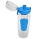 thumbnail image 3 of Botella de agua con infusor de frutas, agarre antideslizante, tapa abatible, botellas de agua infundidas para mujeres y hombres, botella de infusión de agua a prueba de fugas, azul, 3 of 10