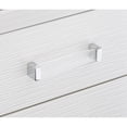 thumbnail image 5 of Glamorous White Nightstand With 2 Drawers And Acrylic Bar Pulls For Bedroom Metallic Finish, 5 of 5