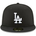 thumbnail image 2 of Men's New Era Black Los Angeles Dodgers 59FIFTY Fitted Hat, 2 of 6