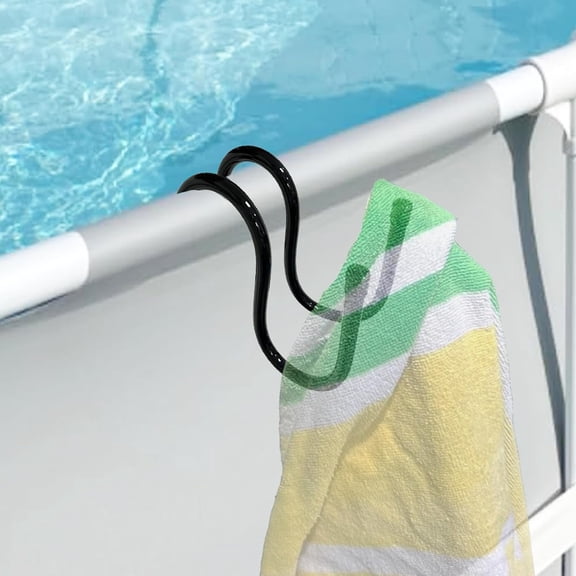 Universal Pool Pole Hanger,Slipe-on Pool Fence Hooks for Above Ground Pool Accessories,Towel,Hose, Garden Tools,Skimmer & Cleaning Tool Bracket - No Need for Screws,not Rust