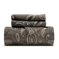 thumbnail image 2 of BNM Paisley Flannel Cotton Duvet Set, King/Cali King, Grey, 2 of 7