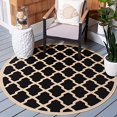 thumbnail image 2 of Safavieh Courtyard Black Indoor Outdoor Rug - Round 7'10", 2 of 3