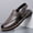 Gray, variant on Vintage Cowhide Split Toe Two-Strap Back Strap Sandals Low Block Heel Outdoor Beach Leather Footwear