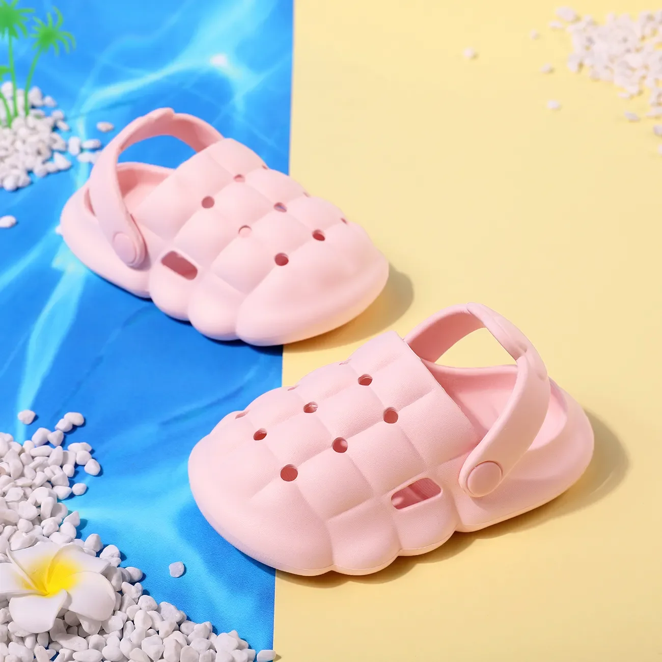 Patpat Toddler Boys Girls Garden Hole Shoes Little Kids Slip On Slide Sandals Baby Beach Water Pool Shower Slipper Pink Size 3.5 12 Pink Indoor Out