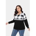 thumbnail image 3 of Camiseta RITERA talla grande para mujer de manga larga Colorblock XL, 3 of 6