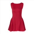 thumbnail image 3 of Vestido Mini de Verano para Mujer, Sin Mangas, con Cuello Redondo, Espalda Descubierta, Corte A, para Fiesta y Graduación. Rojo L, 3 of 10
