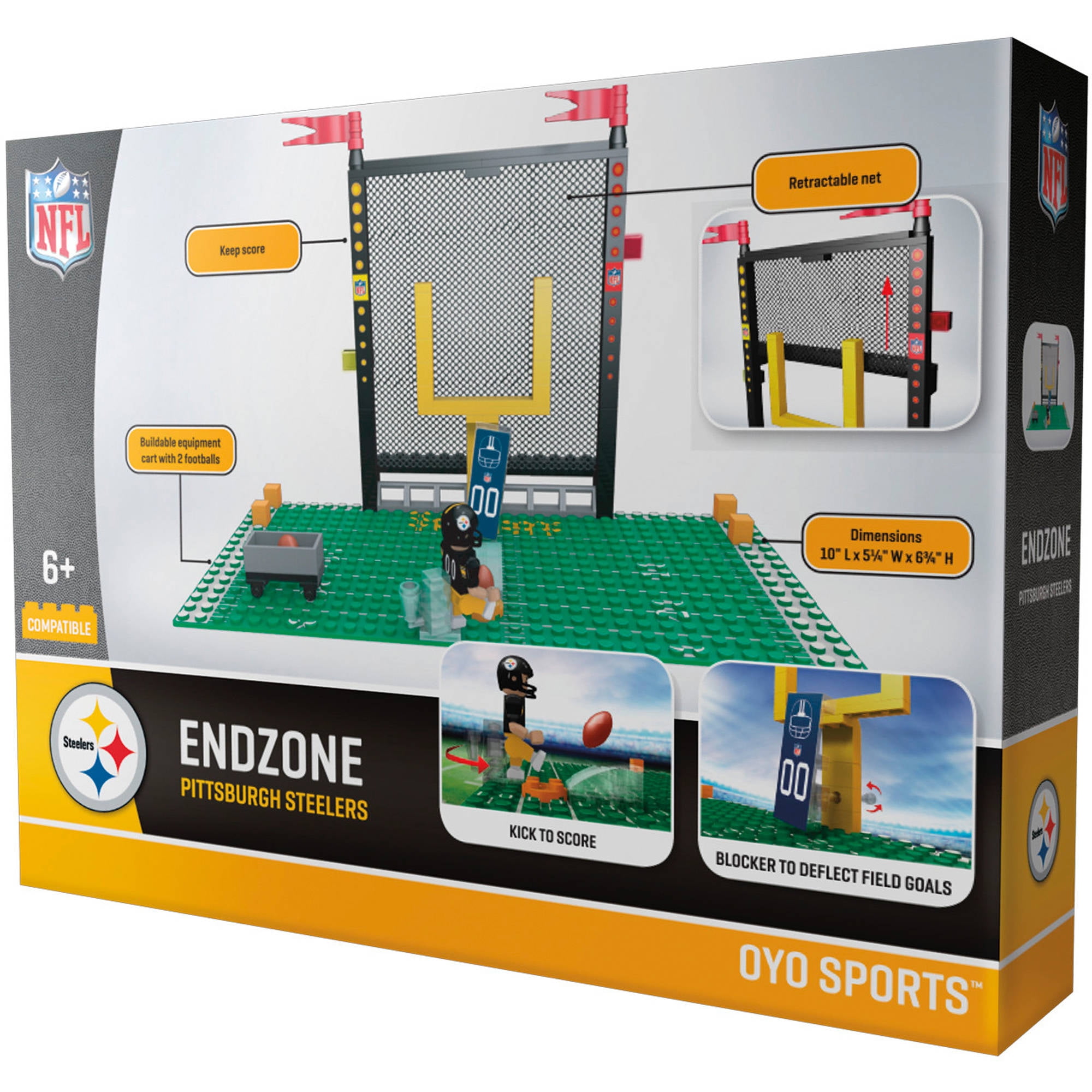 OYO Sports Pittsburgh Steelers NFL Endzone & Minifigures Building Block Set, Best Price and Reviews