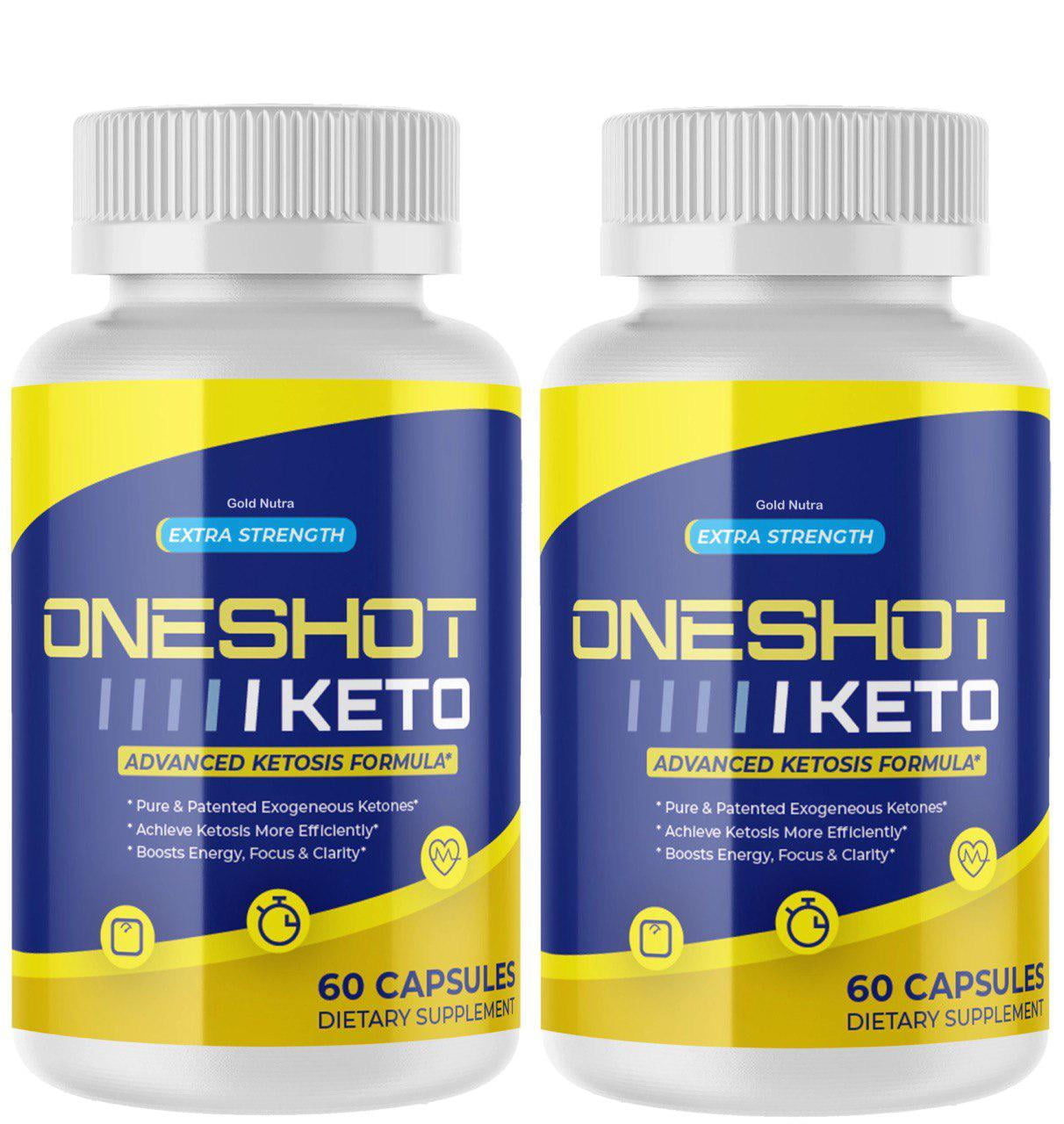 (2 Pack) Official One Shot Keto Pills, Advanced Ketogenic Formula, 120