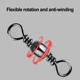 thumbnail image 3 of Bgsha 5PCS Sea Fishing Stainless Steel 2-5Arms Fishing Line Rig with Lure Swivel Snaps, 3 of 9