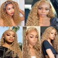 thumbnail image 2 of Hair Bundles Hiaplame, rizado y rubio miel, 30 a 40 cm, 300 g, 2 of 9