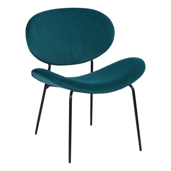 Pemberly Row Contemporary 28" W Velvet Side Chair Dining Chair-Green
