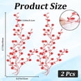 thumbnail image 2 of 2Pcs Iron On Embroidered Patches Red Appliques Embellishments Cotton Flower Embroidery Patch Embroidered Flower Appliques for Clothing Sewing Crafting Wedding Prom Dress Decoration DIY, 2 of 9