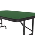 thumbnail image 4 of Correll Adjustable Height High Pressure Top Folding Table, 30x48" RECTANGULAR, GREEN BLACK, 4 of 4