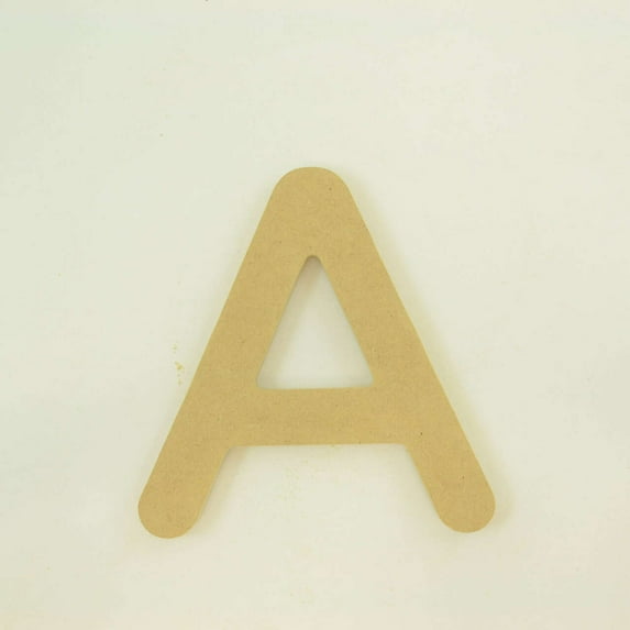 Package of 1, 18 Inch X 1/2" Thickness MDF Letter A in The Gotham Rounded Font, Thick, Upper Case for Art & Craft Project, Made in USA