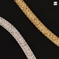 thumbnail image 3 of Amberta Women 925 Sterling Silver Simulated Diamond Bracelet: Gold Plated Crystal Statement Bracelet with CZ, 3 of 6