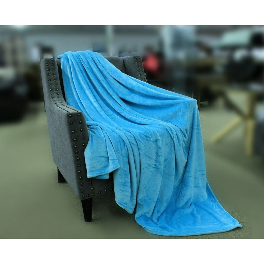 Super Soft Velvet Luxe Reversible Large Throw Blanket Queen Size