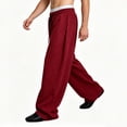 thumbnail image 5 of Jerdar Men's Baggy Sweatpants Elastic Waist Drawstring Wide Leg Lounge Track Pants Casual Loose Joggers with Pockets, 5 of 6