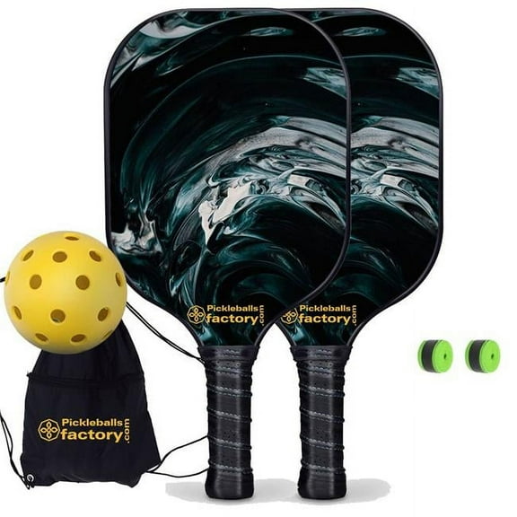 Pickleball Factory PB00035-6-C Pickleball Paddle Set - Silk Satin Pickleballtournament Paddle, Carbonfiber Graphite