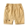 thumbnail image 4 of Boys Stretch Cotton Twill Cargo Shorts, Lightweight Pull On School Uniform Shorts with Full Elastic Waistband for Kids Years 2-8 Khaki, 4 of 8