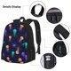 thumbnail image 3 of Disketp Sea Jellyfish Mochila Estampada de Gran Capacidad con Lonchera y Estuche, Set de 3 Piezas para Estudiantes, 3 of 7