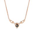 thumbnail image 1 of Joyería delicada de moda para mujer, colgante de cristal, collar de cadena para el cuello, accesorio para niña (oro), 1 of 8