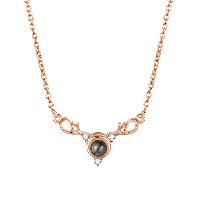 Joyería delicada de moda para mujer, colgante de cristal, collar de cadena para el cuello, accesorio para niña (oro)