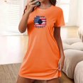 thumbnail image 2 of ATENAR Nightgowns for Women,Womens Nightgown,Comfort Fit,Breathable,Short Sleeves,Printed,Orange,S(US:4), 2 of 7