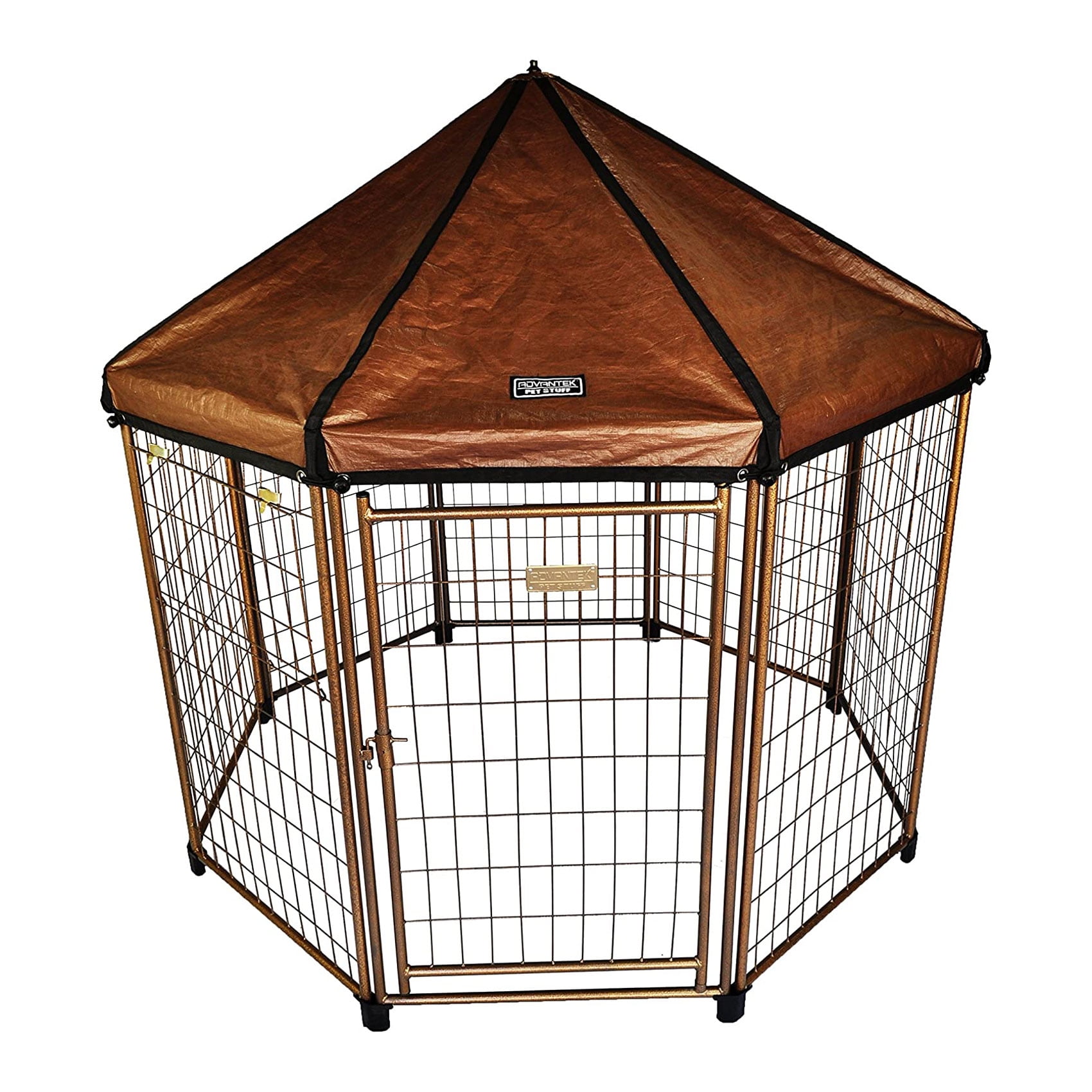 Advantek Pet Gazebo 4 ft Wide Metal Dog Kennel Playpen Enclosure and
