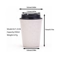thumbnail image 4 of Bewildely Botella de bebida Taza de agua Taza térmica Mano de obra fina Oficina de interior de larga duración Jugo multipropósito Suministros para el Cocina y Comedor Negro 350ml Bewildely HA082049-05, 4 of 6